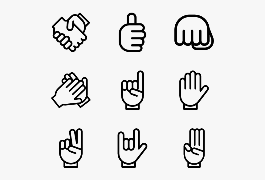 Gesture Hands Lineal - Lineal Hands, HD Png Download