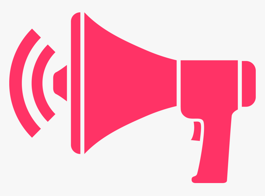 Client Testimonials Blue Peach Megaphone Pink Png- - Megaphone Symbol, Transparent Png