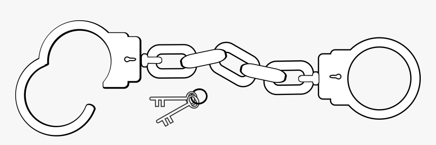 Handcuffs And Big Image - Handcuffs And Keys Clipart, HD Png Download