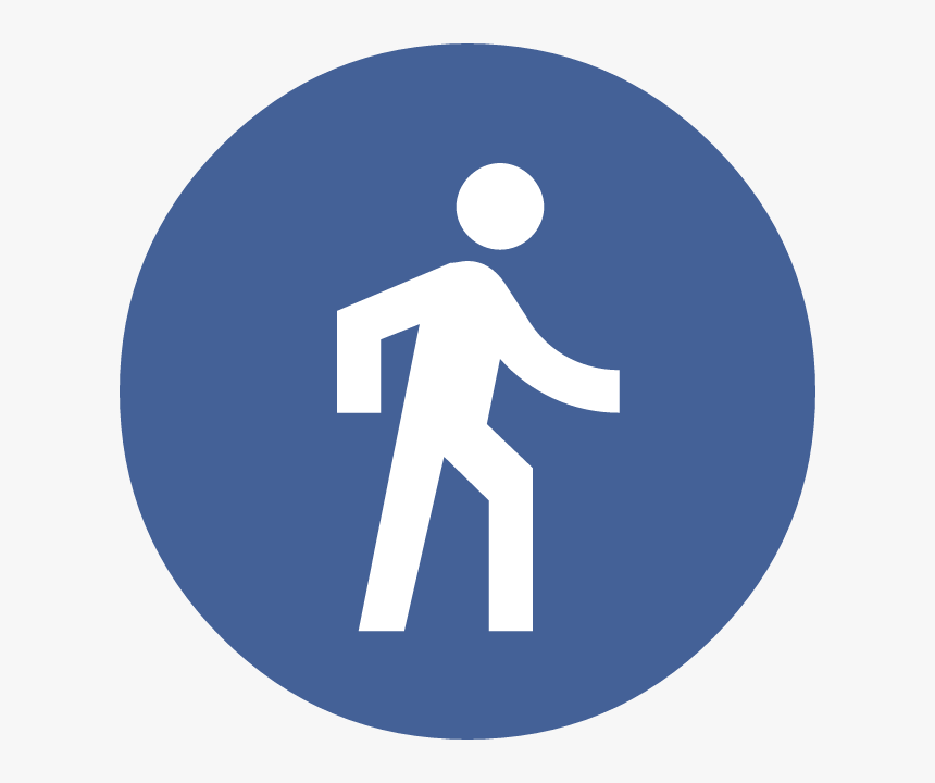 White Icon Of Person Walking - Facebook Icon, HD Png Download