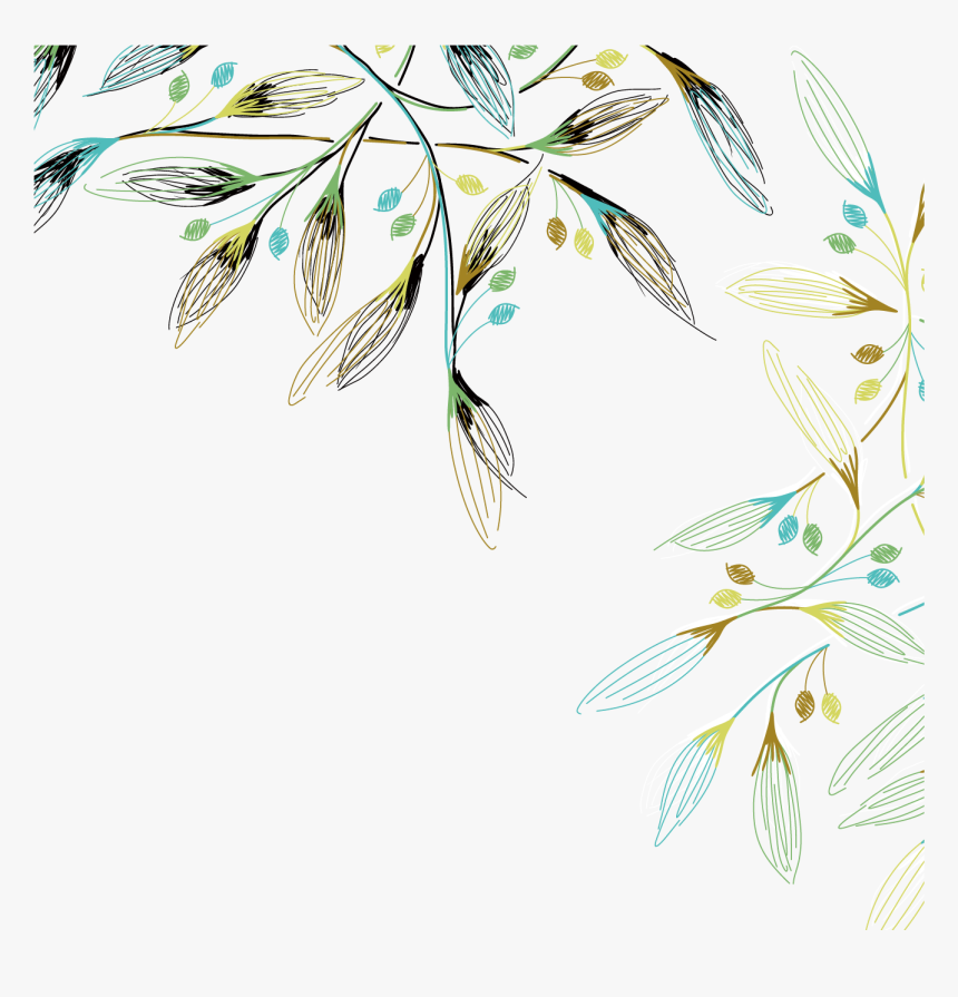 Watercolor Leaves Png File - Watercolor Flowers Leaves Png, Transparent Png