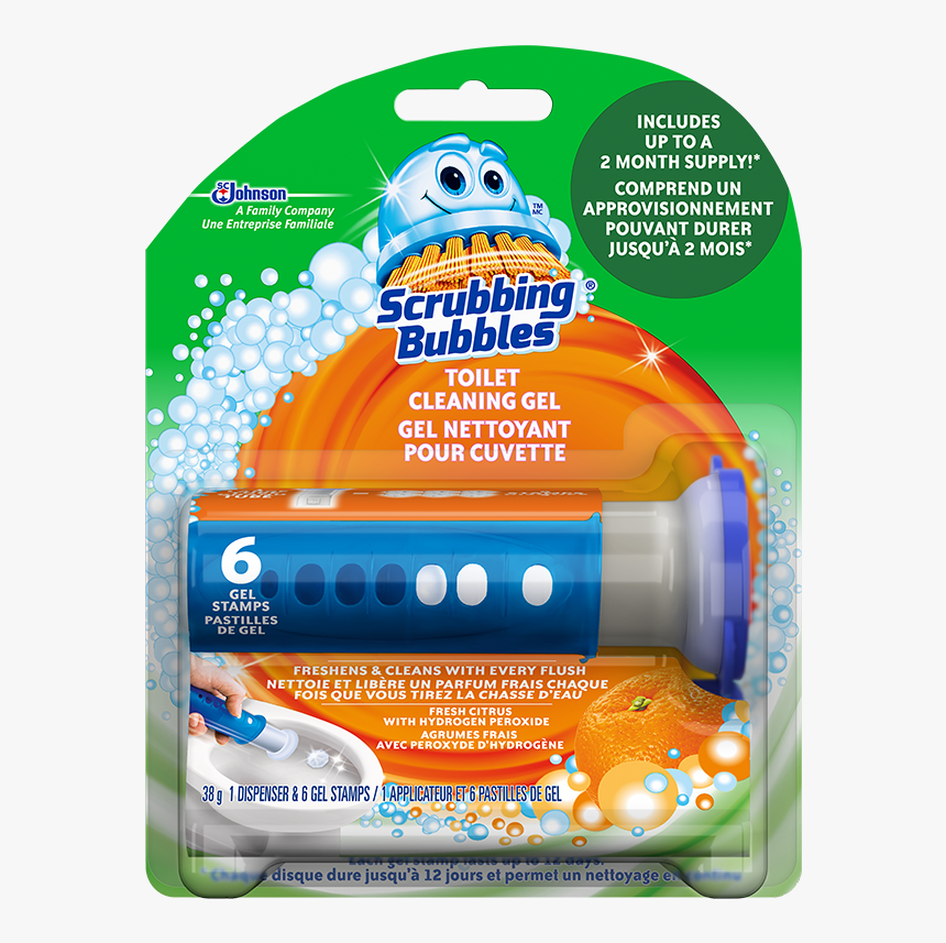 Scrubbing Bubbles Toilet Gel Citrus - Scrubbing Bubbles Fresh Gel, HD Png Download