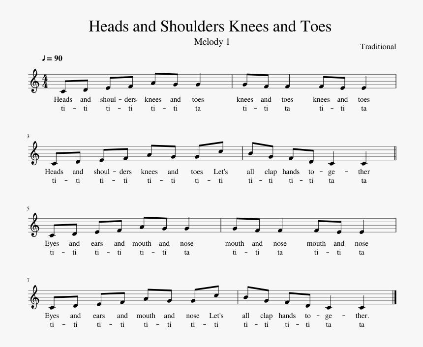 head and shoulders knees and toes