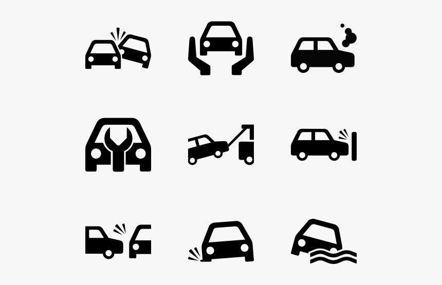 Car Accidents - Vector Vehicle Icon Png, Transparent Png