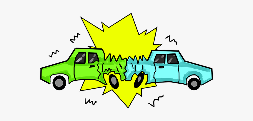 Car Crash, Accident, Car, Collision, Crash, Clash - Inelastic Collision Cars, HD Png Download