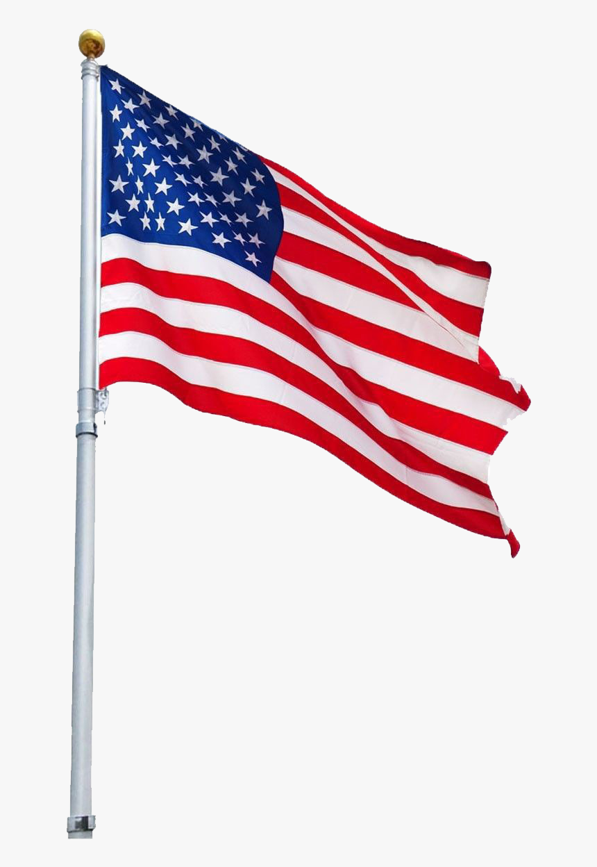 Transparent Bandeira Estados Unidos Png - American Flag On Pole Png