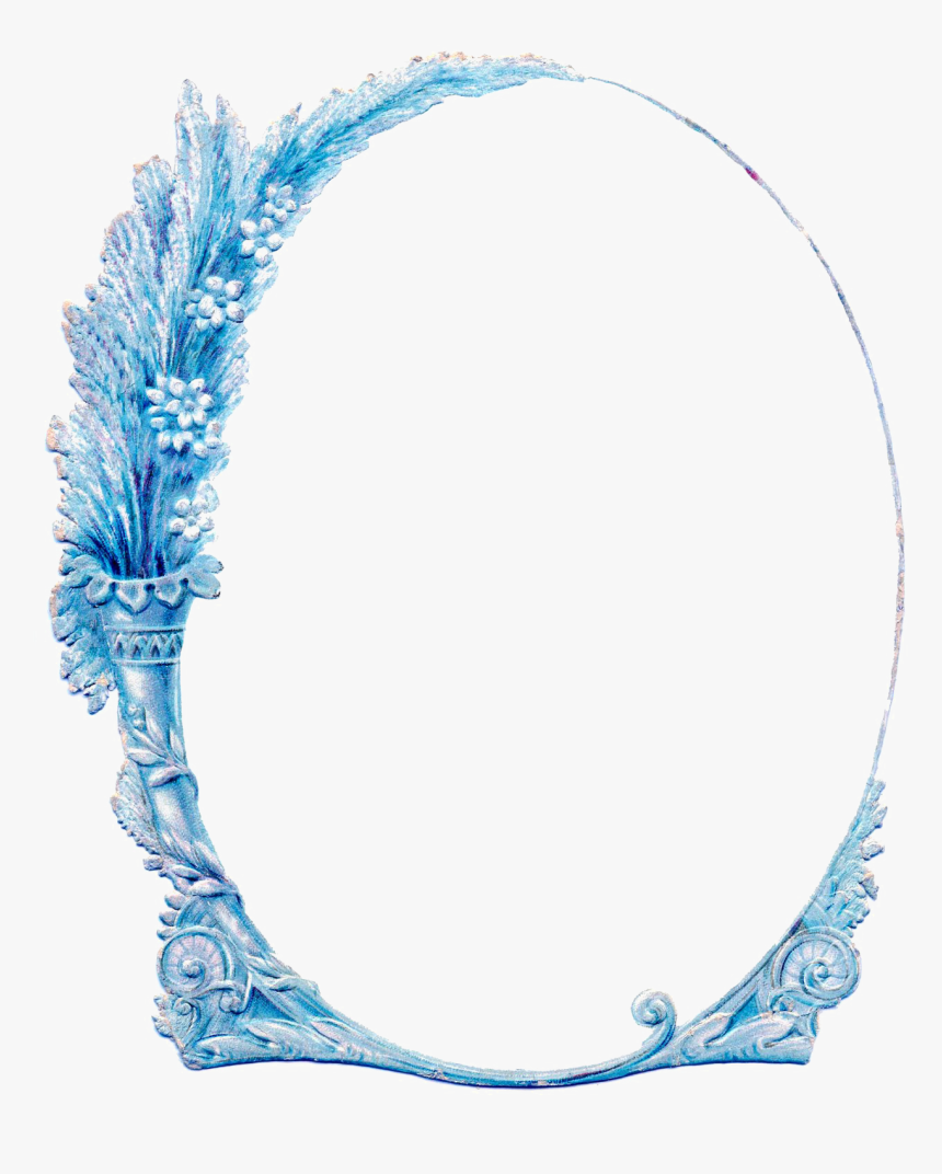 Turquoise Floral Border Png Download Image - Adobe Photoshop Frames Png, Transparent Png