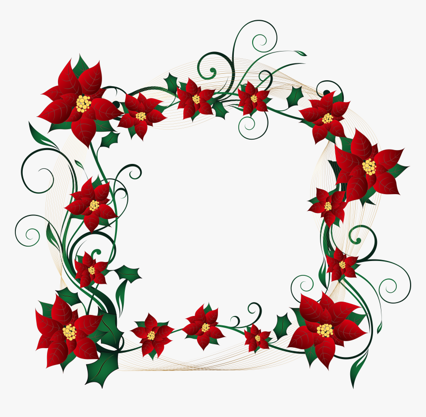 Christmas Decorative Border Transparent Png - Transparent Christmas Borders Jpg, Png Download