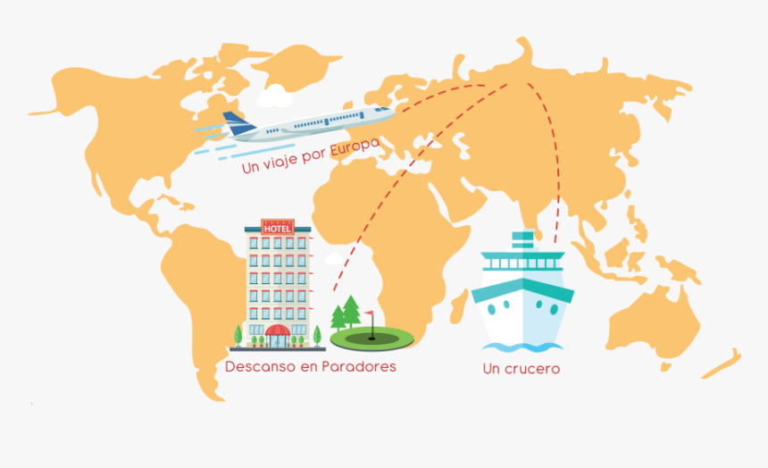 Dia Mundial Del Turismo - Map Of United States And France, HD Png Download