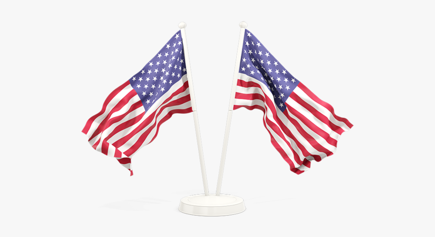 Two Waving Flags - Pakistan And Usa Flag, HD Png Download