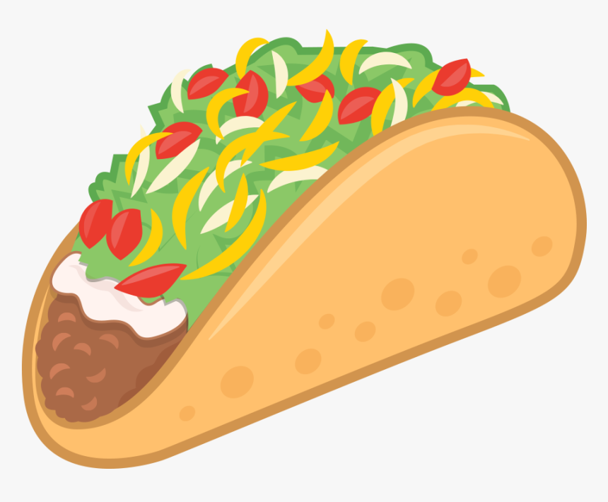 Taco Mexican Food Taco Emoji Vector Illustration Transparent