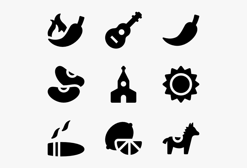Mexican Vector Png - Peace And Love Icons, Transparent Png
