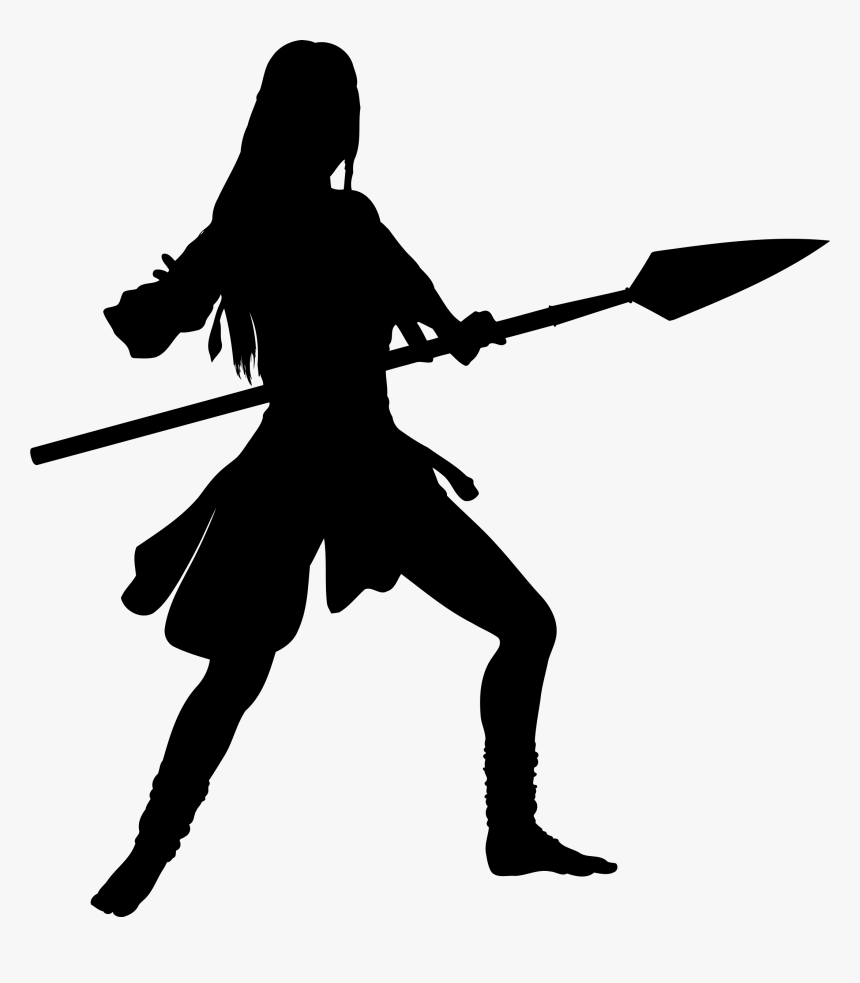 Amazon Silhouette Clip Arts - Warrior Woman Png Silhouette, Transparent Png