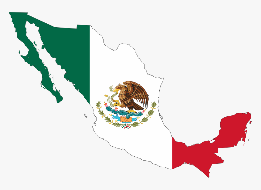 Mexican Mexico Flag Kid Hd Image Clipart - Mexican Flag On Mexico, HD Png Download