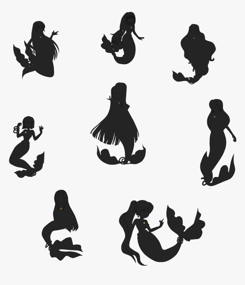 Mermaid Silhouette Png - Mermaid Silhouette Shadow Mermaid, Transparent Png