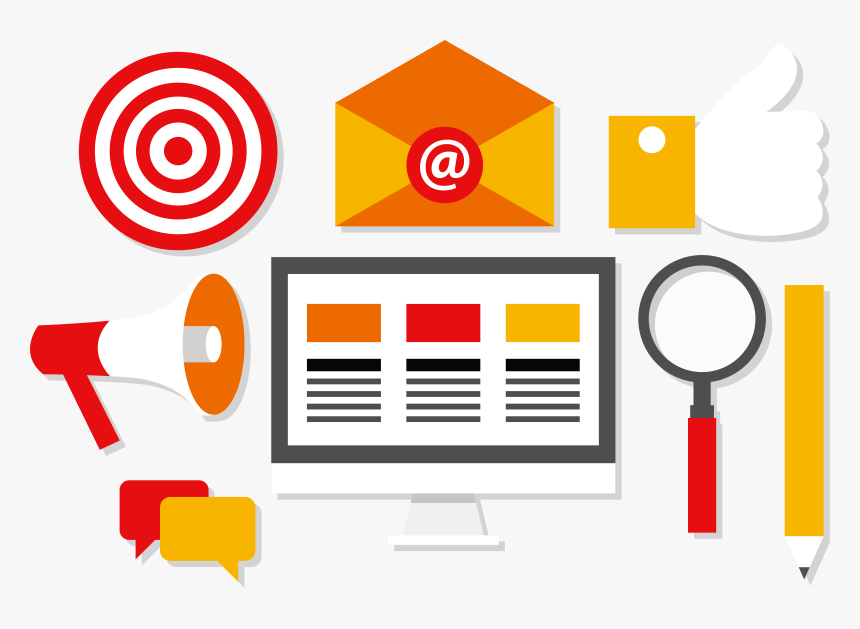 Digital Marketing Social Media Euclidean Vector - Digital Media Vector Png, Transparent Png
