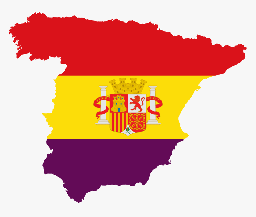 Flag Map Of Spain, HD Png Download