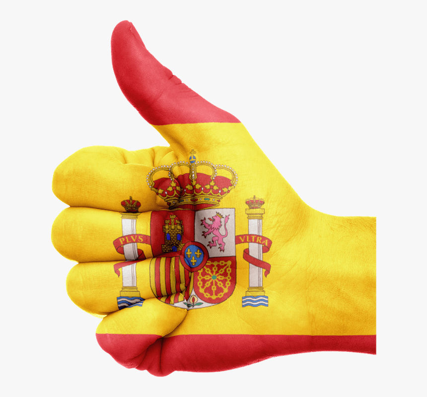 Hand Spain Flag - Spain Flag, HD Png Download