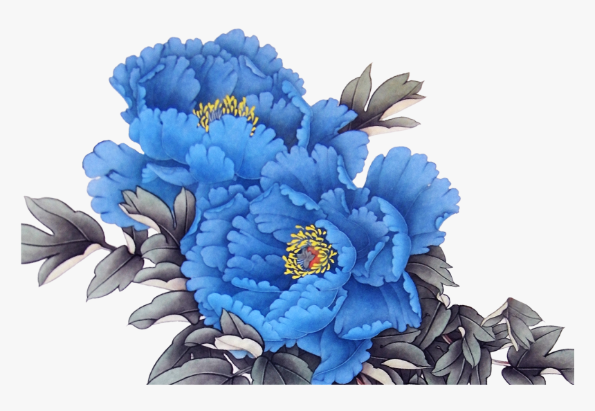Clip Art Peony Icon Transprent Png - Blue Peonies Png, Transparent Png
