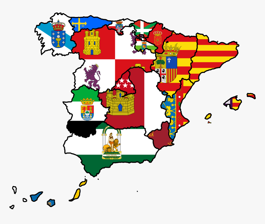 Map Flag Spanish, HD Png Download