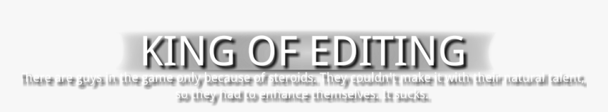 Editing King Text Png, Transparent Png