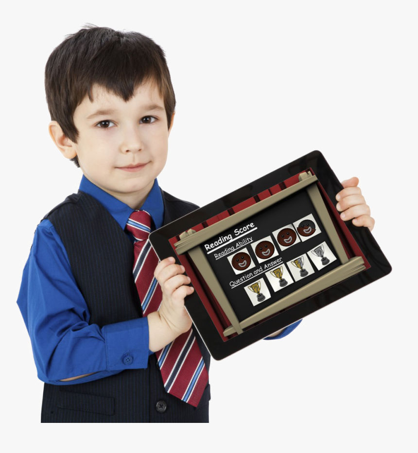 Children Student Png Image - Kid Holding Tablet, Transparent Png