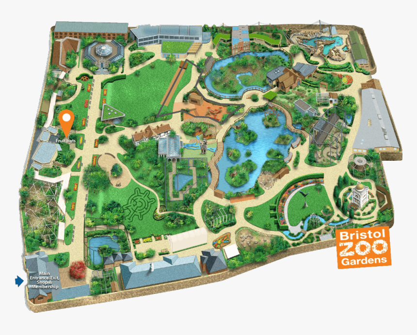 Bristol Zoo Gardens Map, HD Png Download
