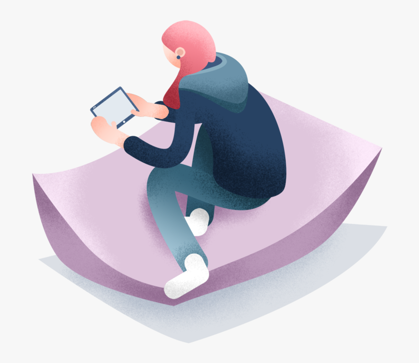 Lounging Girl On Screen - Bobsleigh, HD Png Download