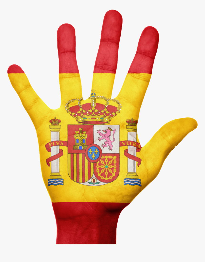 Spain, Flag, Hand, Country, National, Pride, Patriotism - Spanish Flag On Hand, HD Png Download
