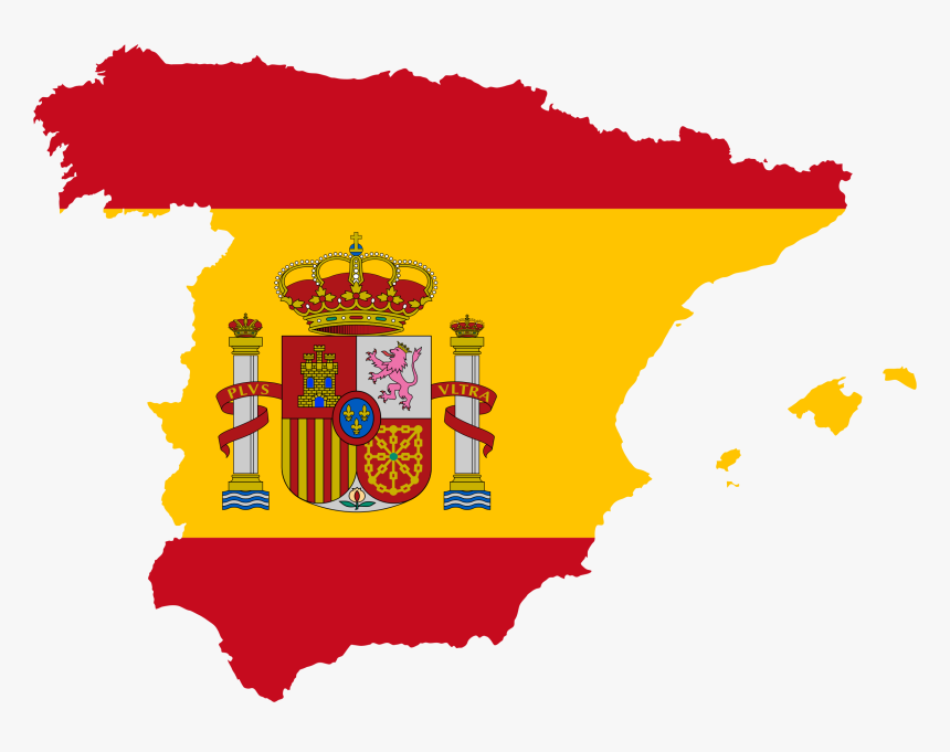 Spain Map Flag - Spain Flag Map, HD Png Download
