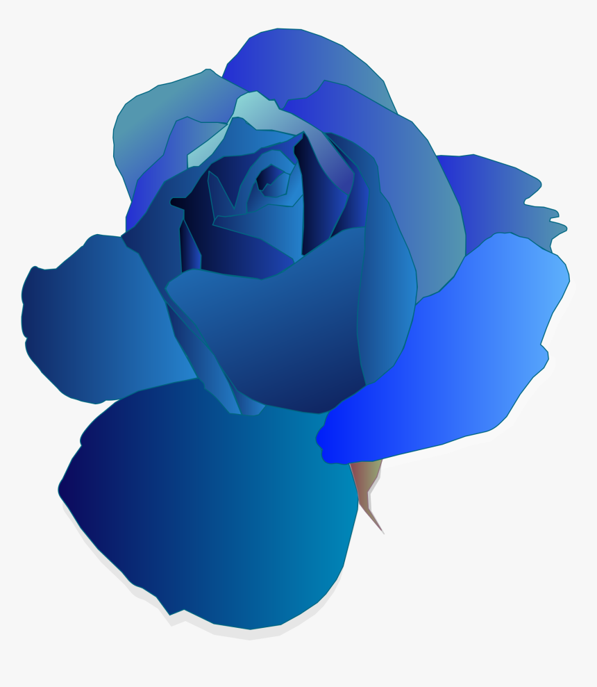 Blue,blue Rose,plant - Blue Flower Png Gif, Transparent Png