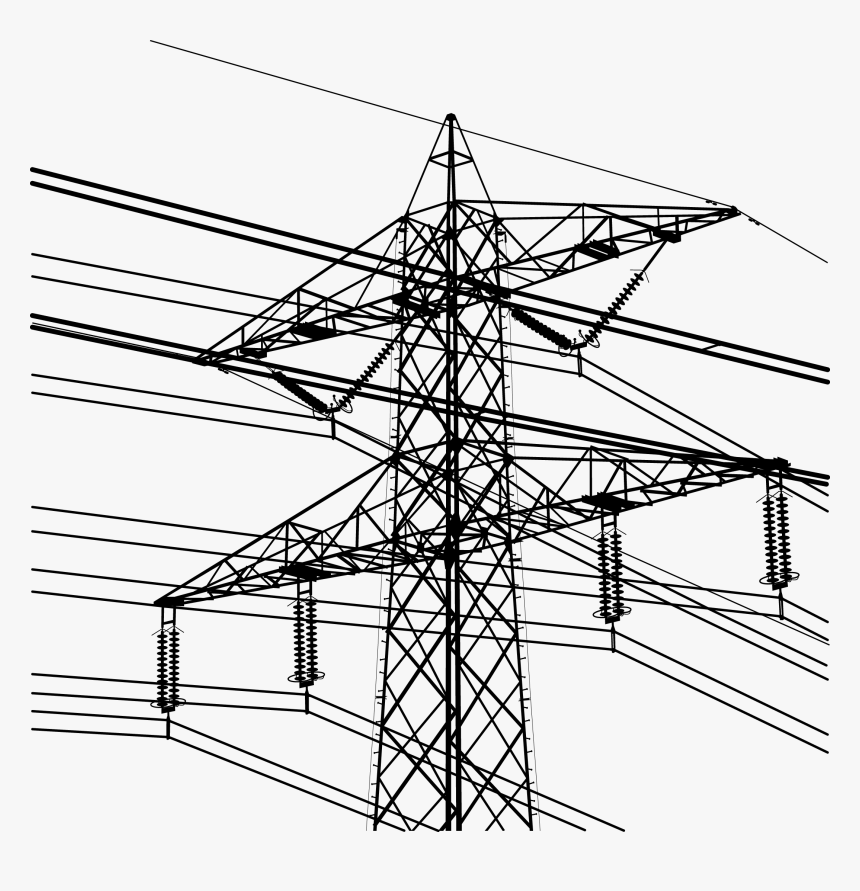 High Voltage Transmission Tower Png High-quality Image - Electric Tower Png, Transparent Png