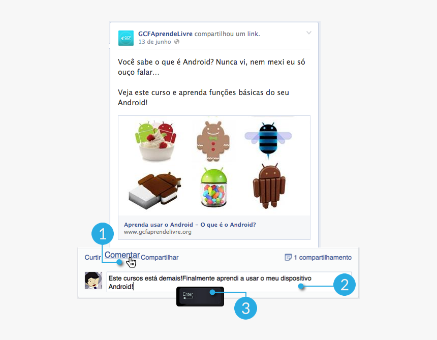 Passos Para Comentar Algo - Android Version Quora, HD Png Download