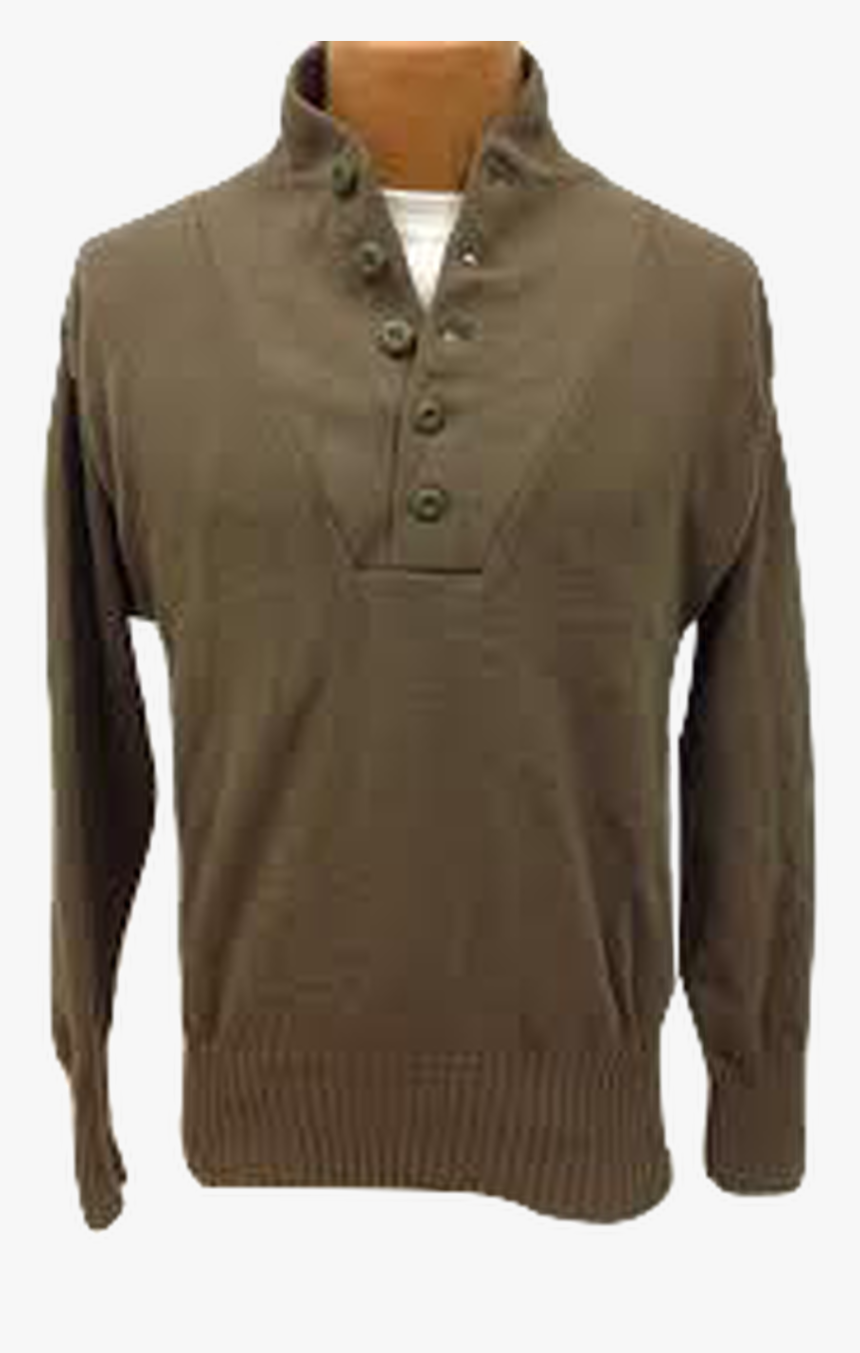 Us Army Brown 5 Button Sweater, HD Png Download