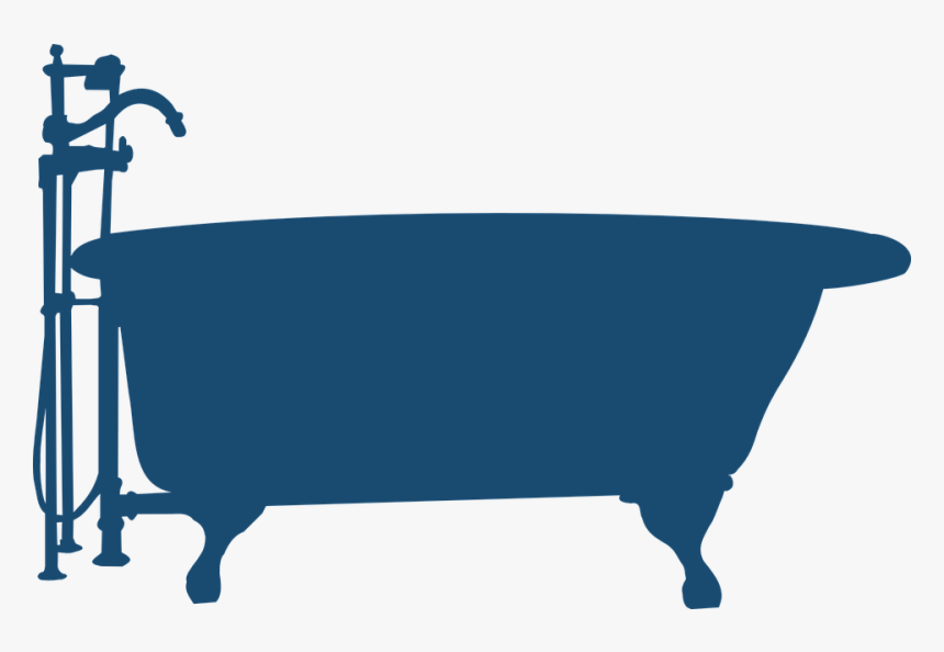 Bathtub, Bath, Bathe, Shower, Silhouette, Tub, Blue, HD Png Download