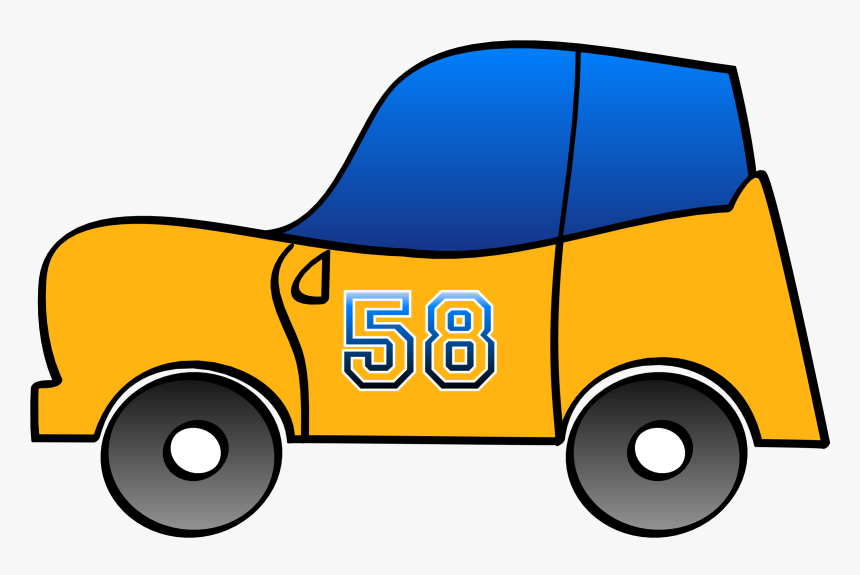2d Yellow Fun Car Clip Arts, HD Png Download