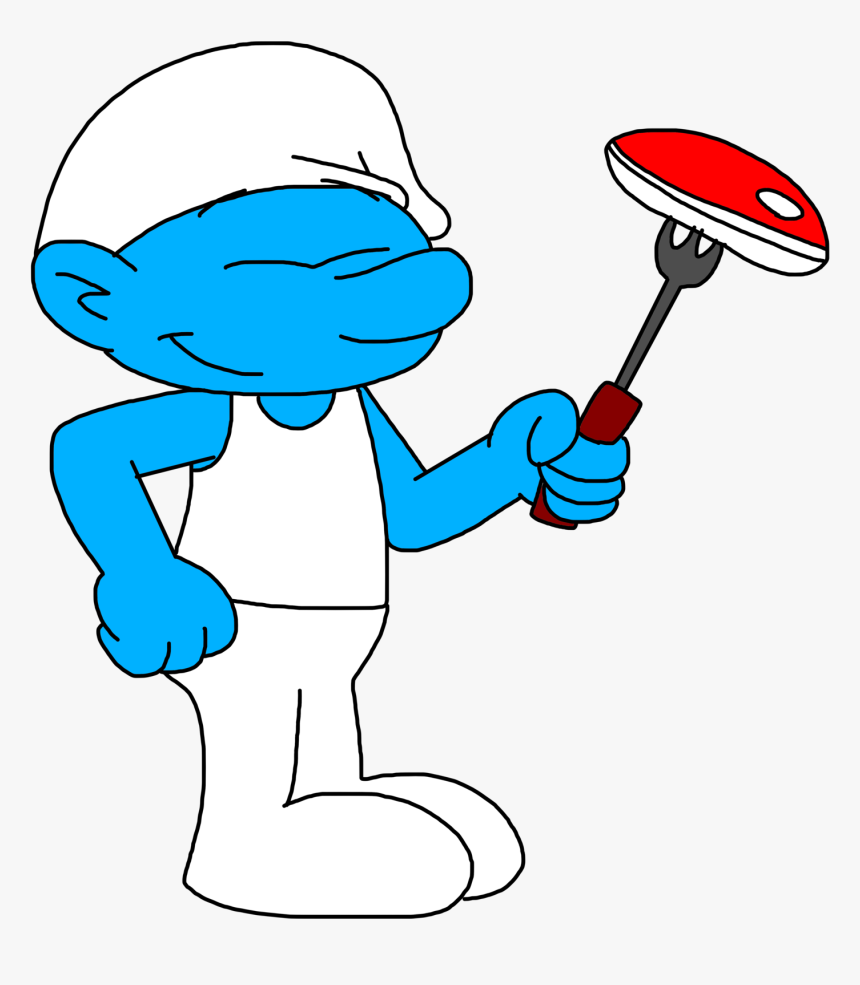 Baker Smurf After Making Barbecue By Marcospower, HD Png Download
