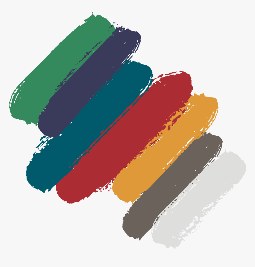 Seven Paint Swipes, Representing The Colors Of The, HD Png Download
