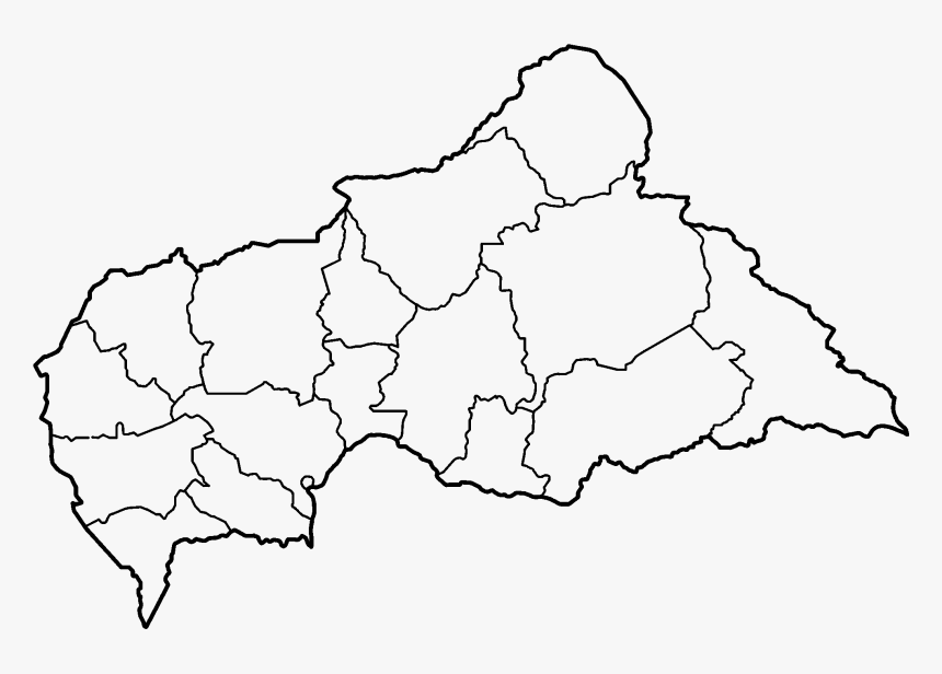 Central African Republic Prefectures Blank, HD Png Download