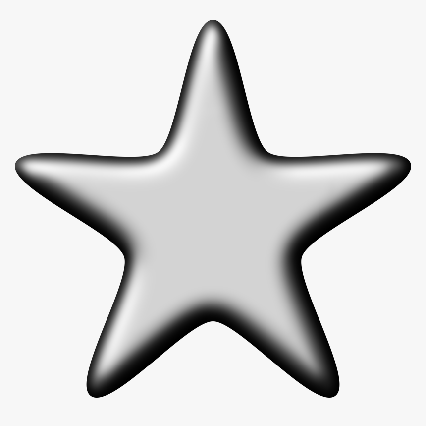 Silver Star Clip Art, HD Png Download