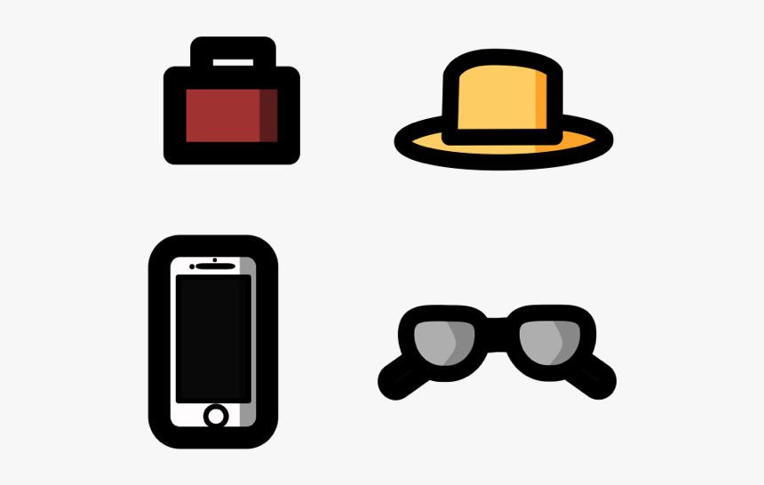 Travel Essentials Icons Carry-on New Orleans Sunglasses, HD Png Download