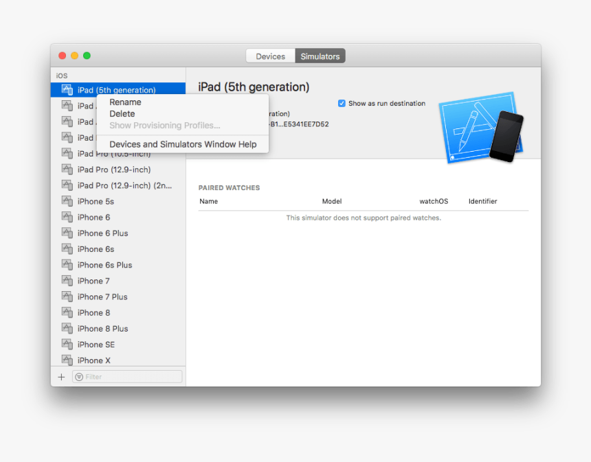 Xcode Delete Simulator Version, HD Png Download