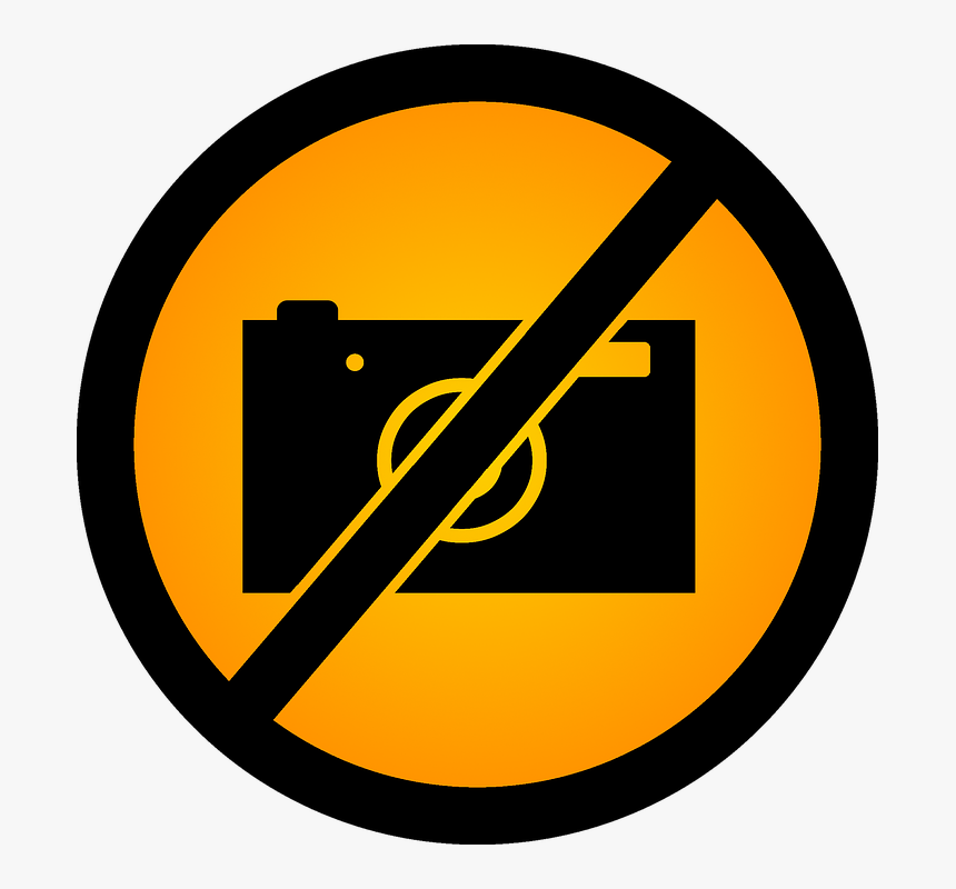 Do Not Take Photos, A Ban On Taking Pictures, Yellow, HD Png Download