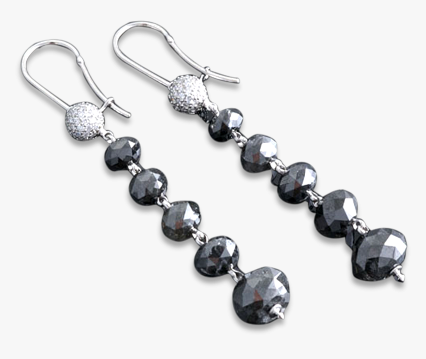 Black Diamond Dangle Earrings, - Earrings, HD Png Download