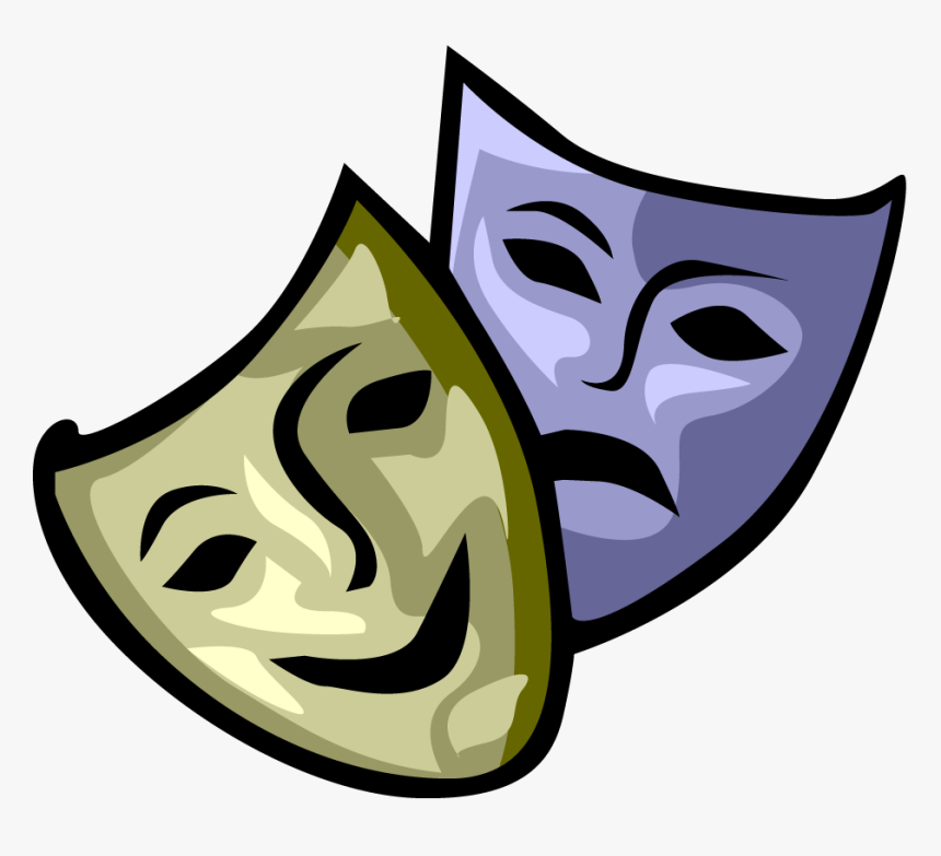 Drama Masks Clipart, HD Png Download , Transparent Png Image PNGitem