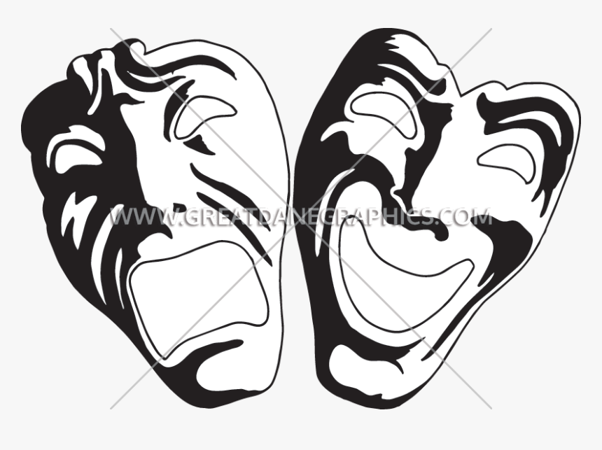 Original Drama Masks , Png Download - Illustration, Transparent Png