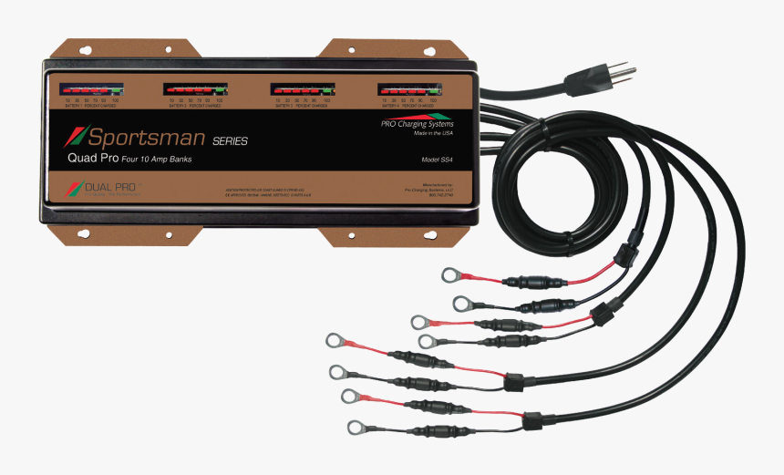 4 Bank Battery Charger, HD Png Download