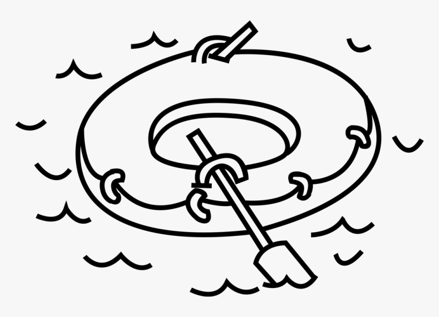 Floating Drawing Life Buoy - Lifesavers Black And White Png, Transparent Png