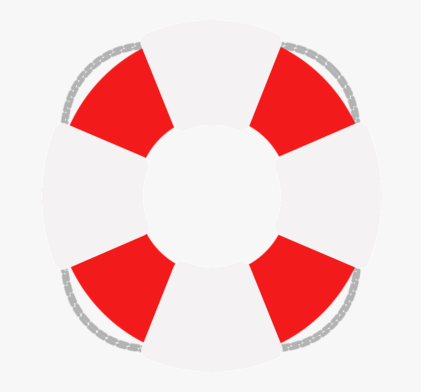 Lifesaver, Safety Buoy, White, Red, Marine, Help - Life Saver Clipart, HD Png Download