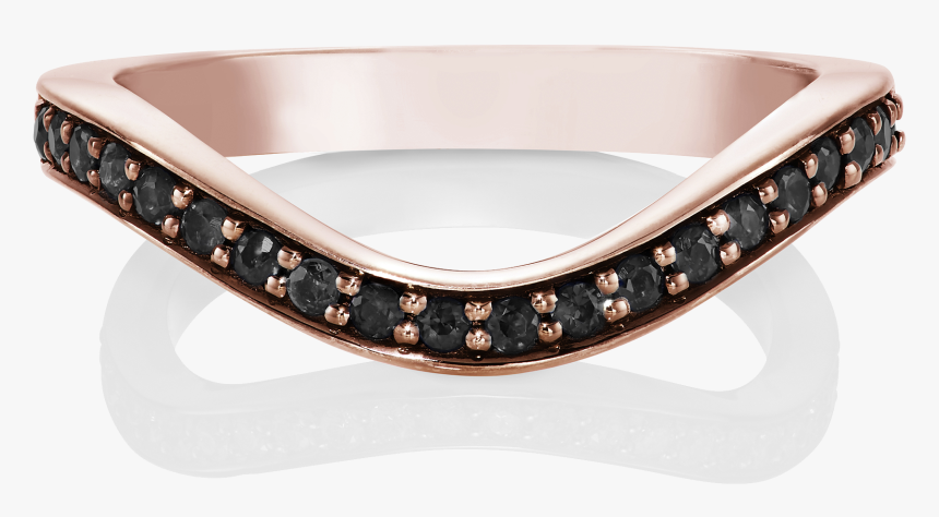Black Diamond Keeper Eternity Ring, 18ct Rose Gold - Bangle, HD Png Download